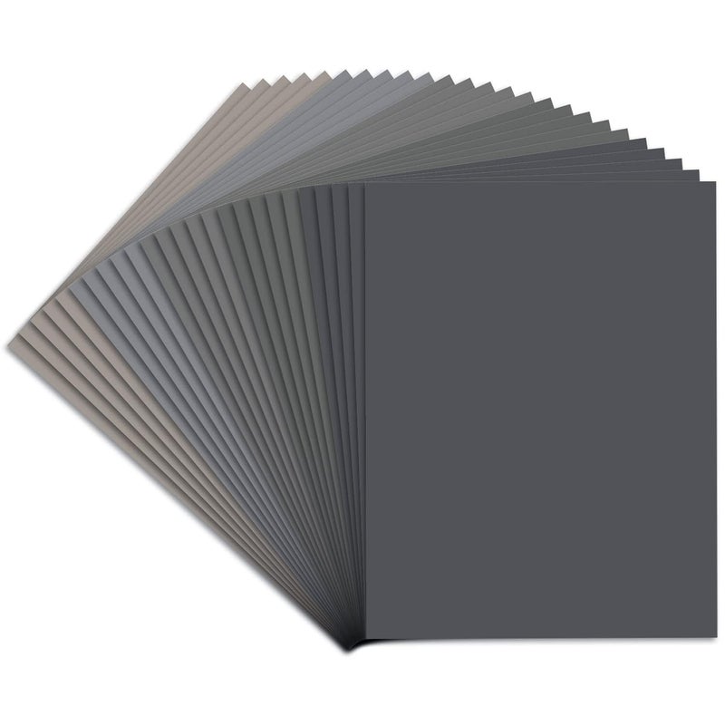 LCubro 25PCS Sandpaper, Wet Dry Sandpaper, High Grit 1000 2000 3000 5000 7000 Sandpaper Sheets Assortment for Wood Metal Polishing Automotive Sanding, 9 x 11 inches - Image 1